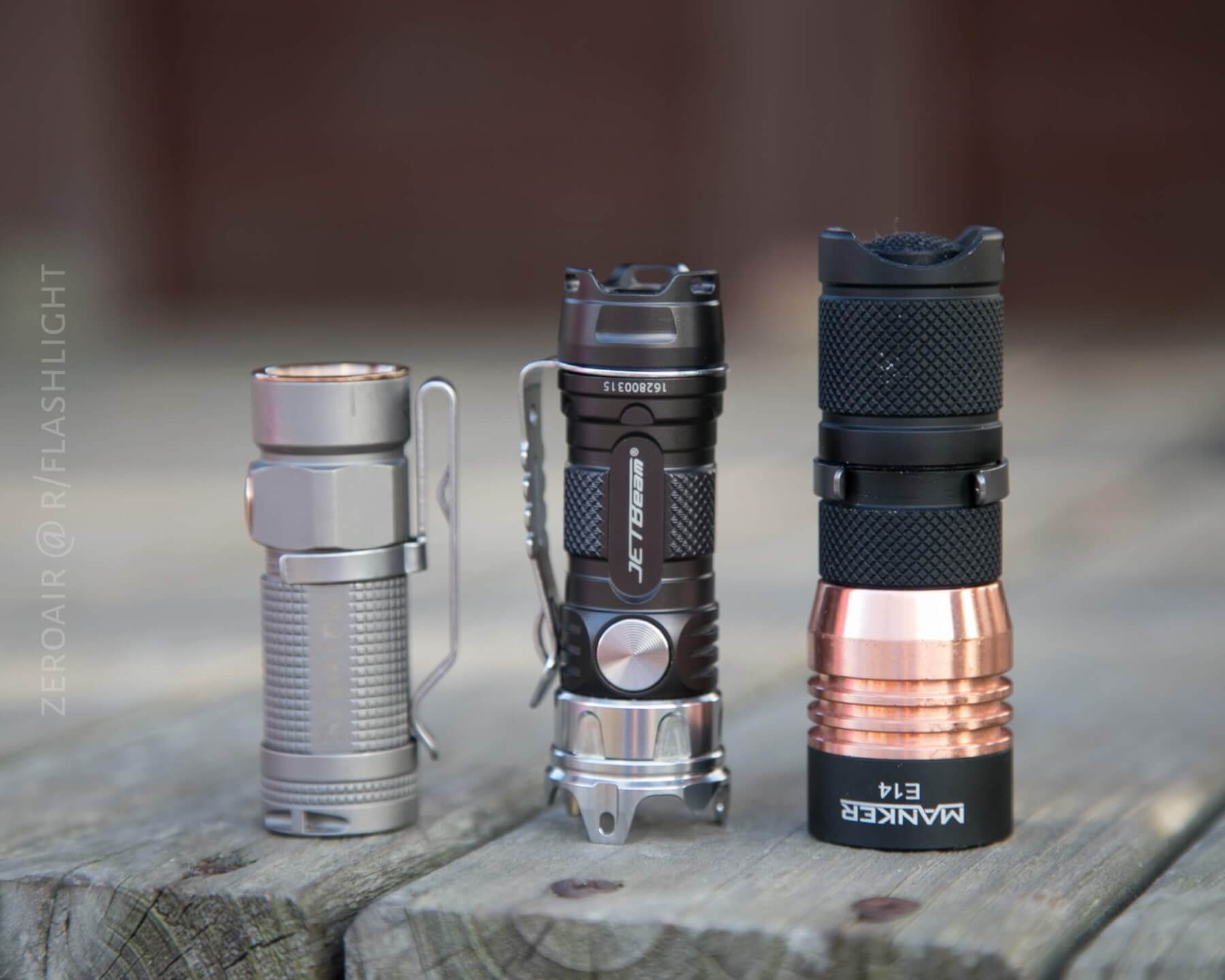 JETBeam Jet-II Pro Flashlight compared to other lights