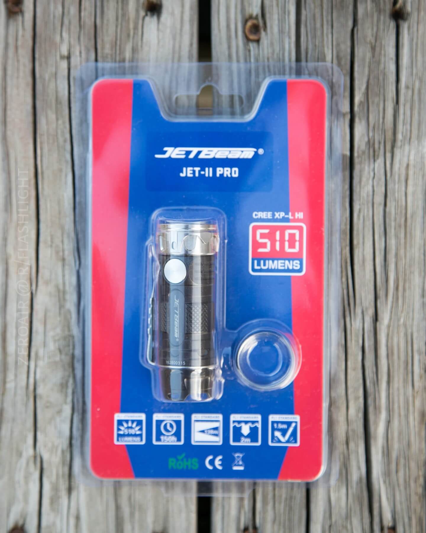 JETBeam Jet-II Pro Flashlight in package
