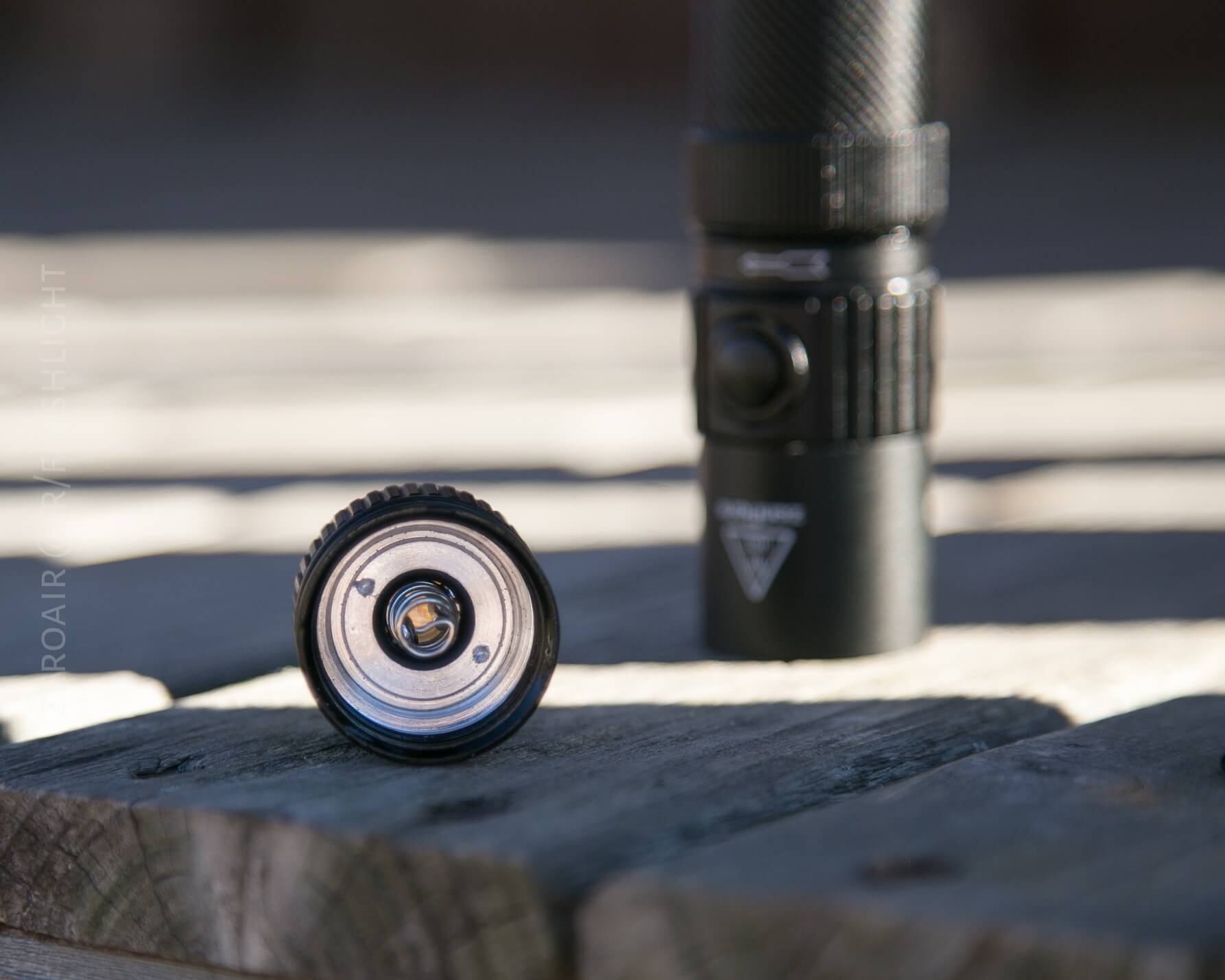 Zanflare F1 tailcap showing spring