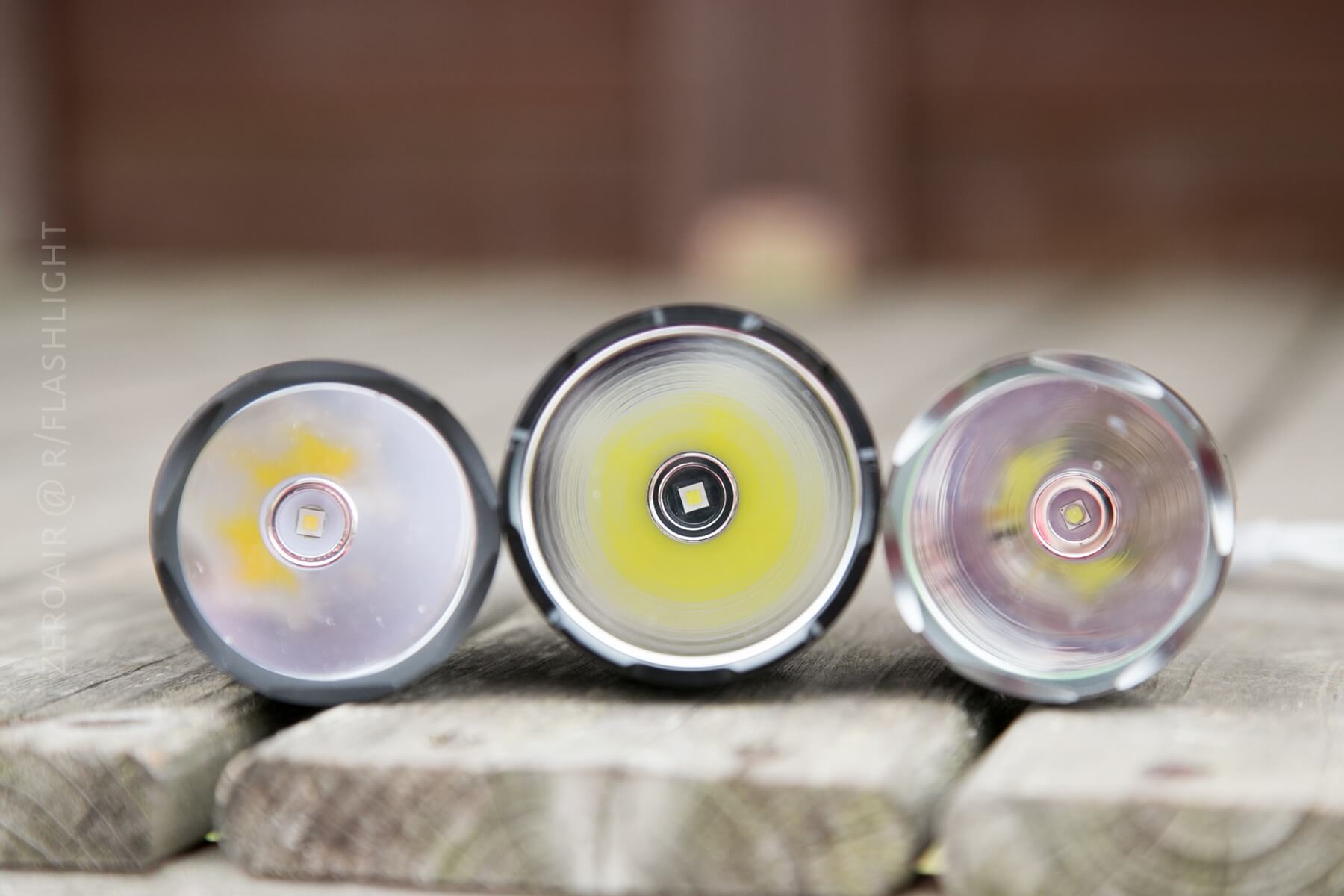 Nitecore P30 Flashlight size comparisons