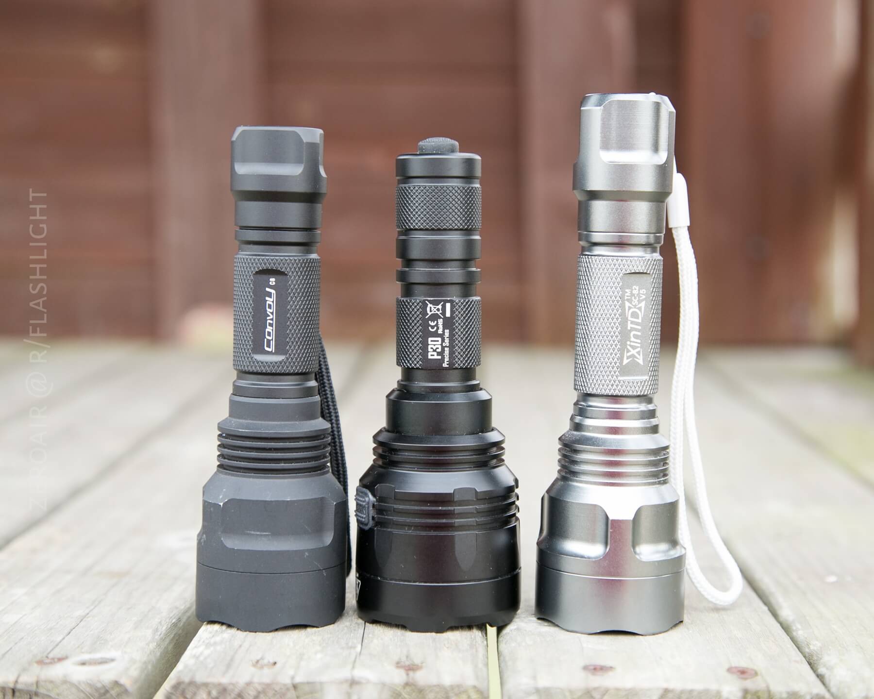 Nitecore P30 Flashlight size comparisons