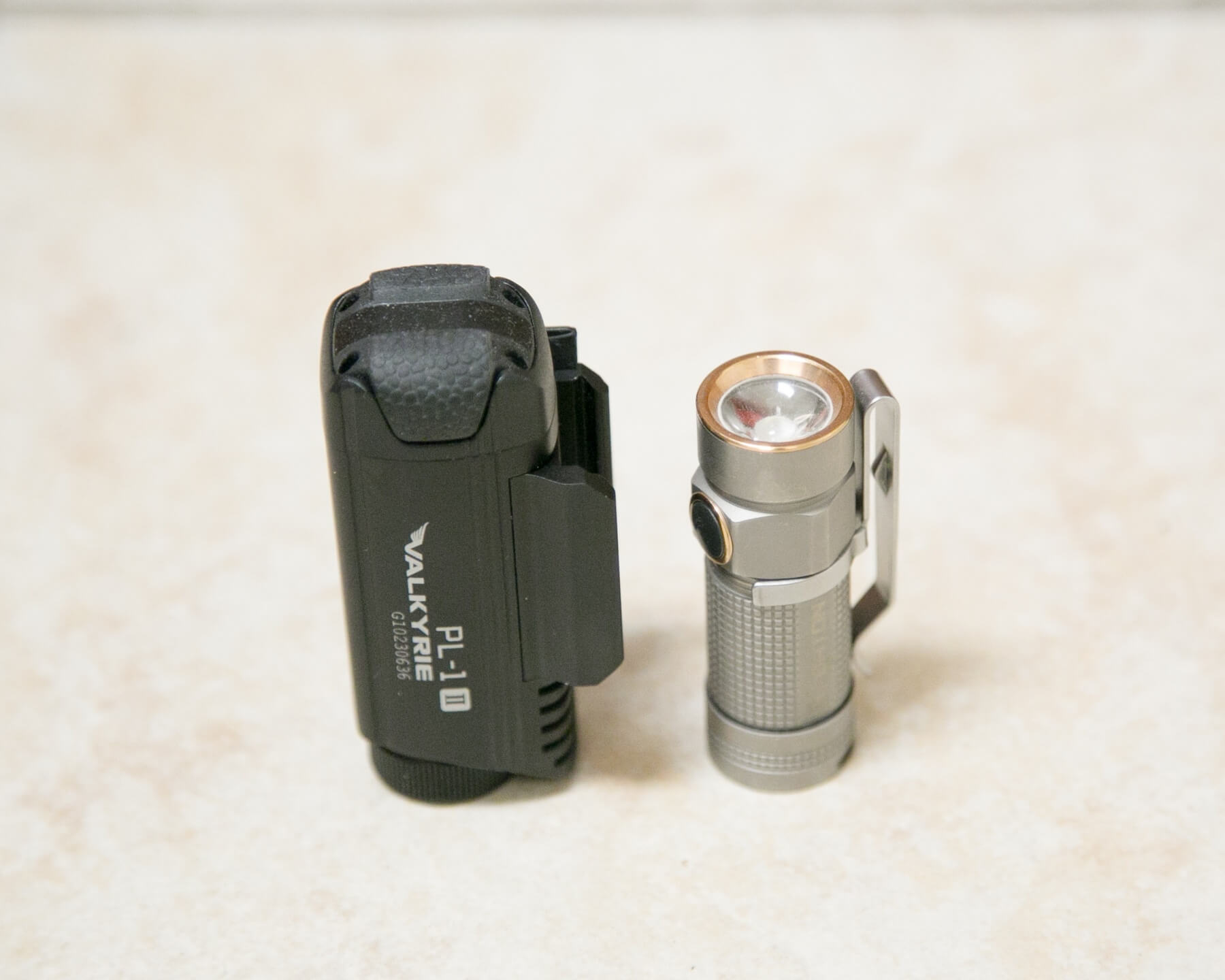 Olight Pl 1 Ii Valkyrie comparison photos to Olight S1