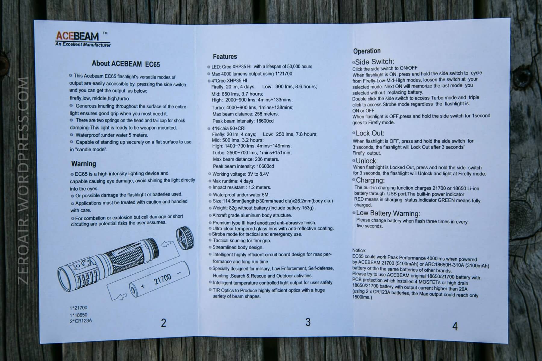 Zeroair Reviews Acebeam Ec65 