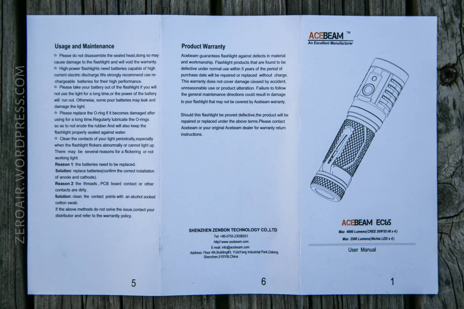 Zeroair Reviews Acebeam Ec65 