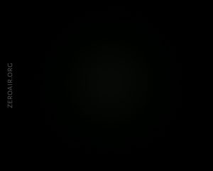 A nearly black image with very low visibility. The text “ZEROAIR.ORG” is vertically aligned on the left side. No distinct objects or features are discernible.