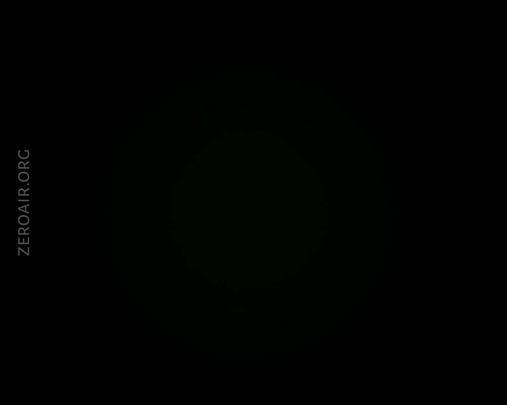 A mostly black image with faint, barely visible shapes in the center. The text ZEROAIR.ORG appears vertically along the left side.