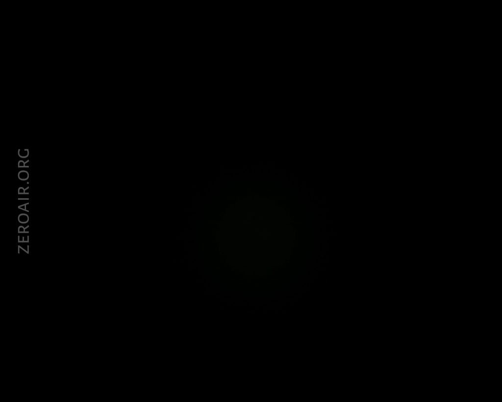A mostly black image with a faint, barely visible circular shape in the center. The text ZEROAIR.ORG appears vertically along the left side.