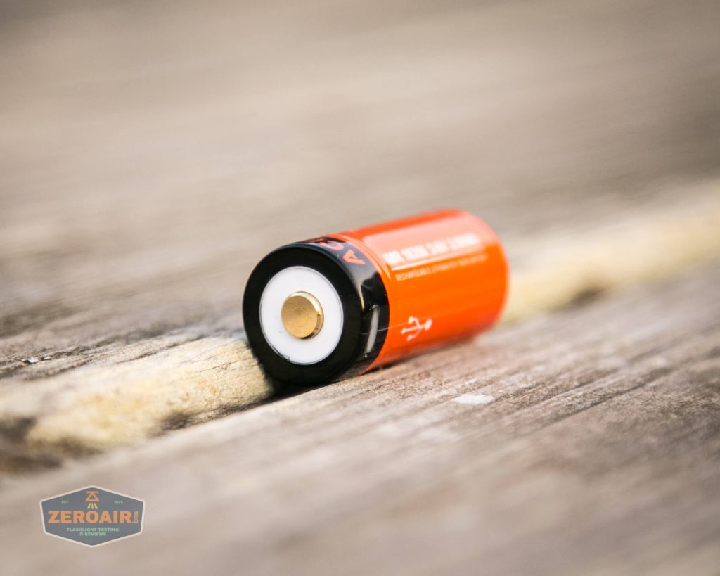 acebeam h17 nichia 18350 cell positive with charge