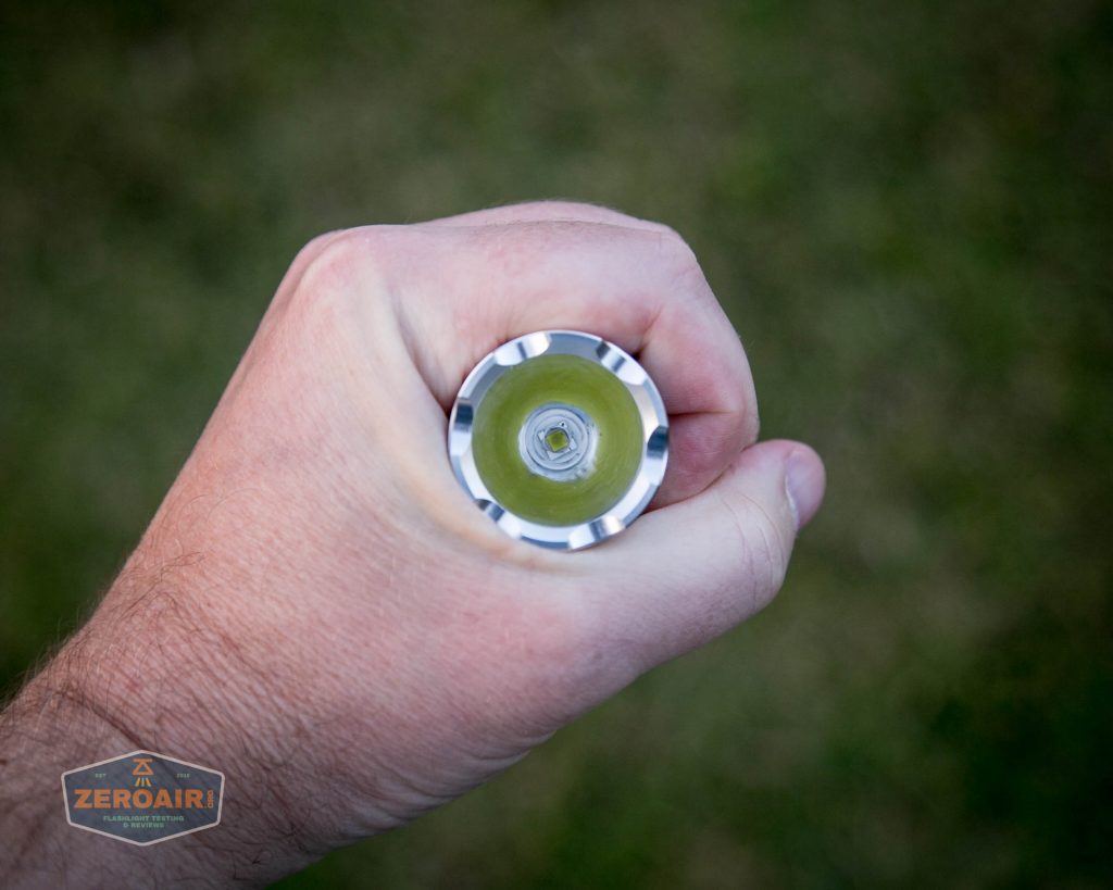 fireflylite e01 luminus sst-40 21700 size in hand 3