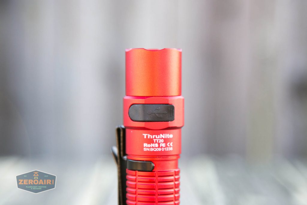 thrunite tt20 the outsider red 21700 flashlight charge port cover