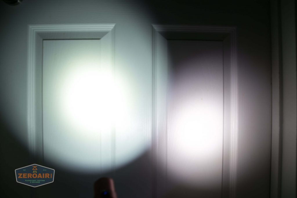 thrunite tt20 the outsider red 21700 flashlight beamshots door 3