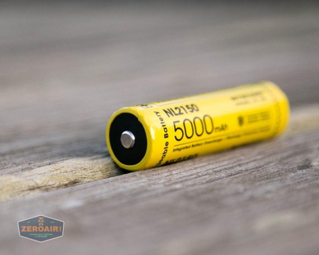 nitecore mh12s tactical flashlight 21700 cell head