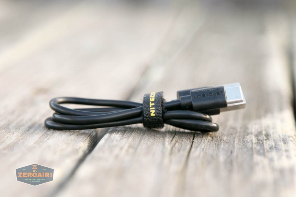 nitecore mh12s tactical flashlight charge cable side