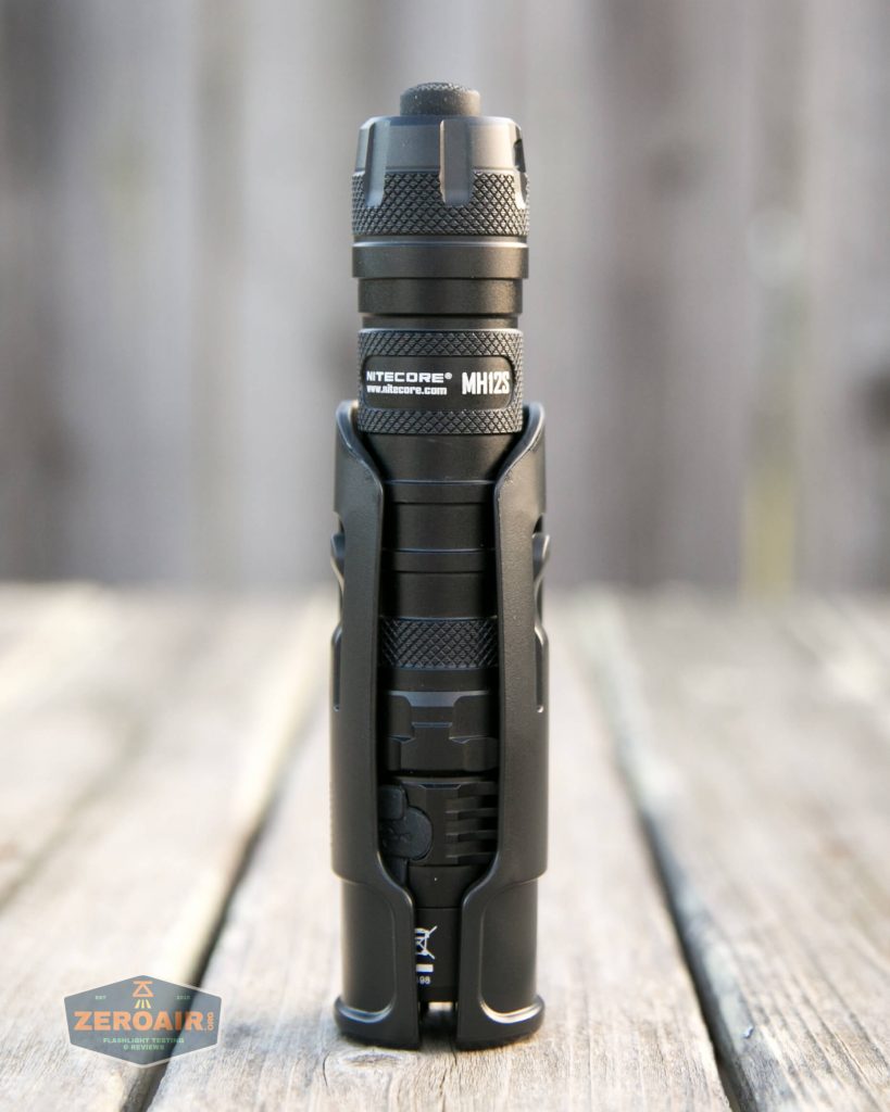 nitecore mh12s tactical flashlight in holster