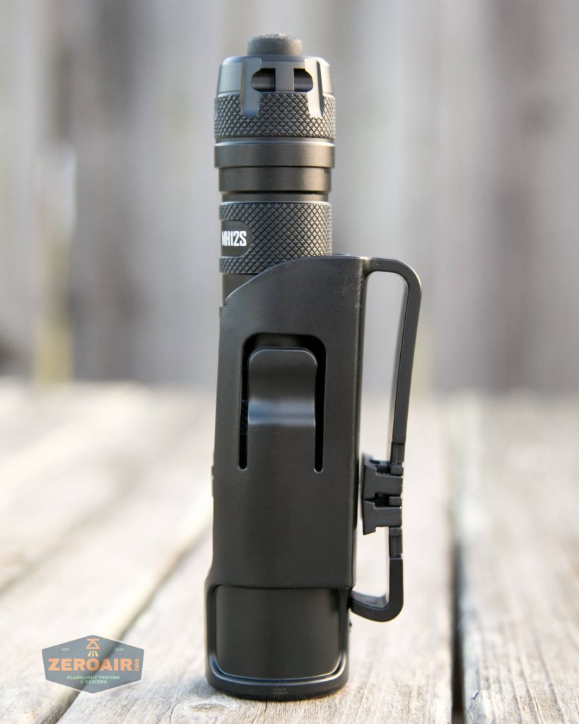 nitecore mh12s tactical flashlight in holster