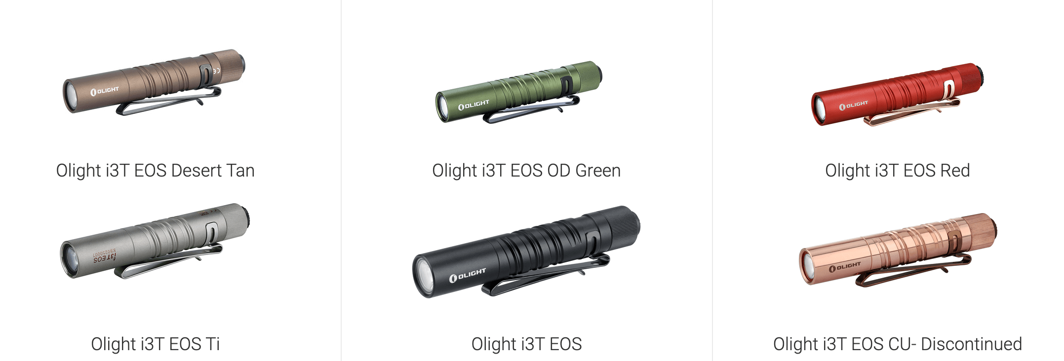 olight i3t eos titanium aaa flashlight versions