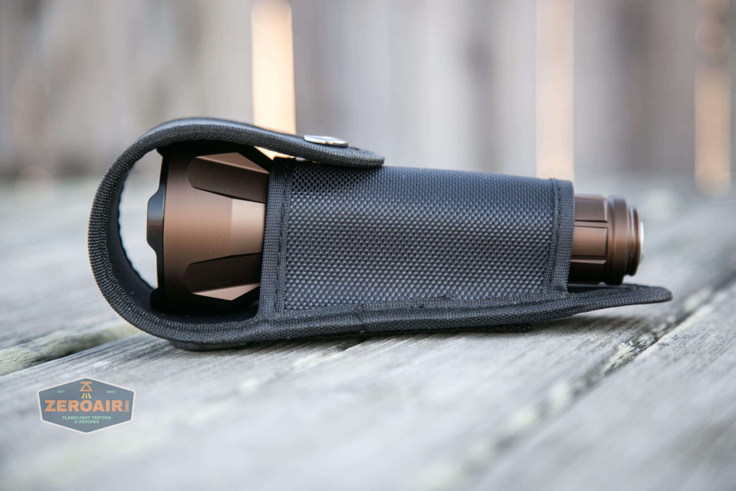 olight warrior x turbo desert tan flashlight in nylon pouch