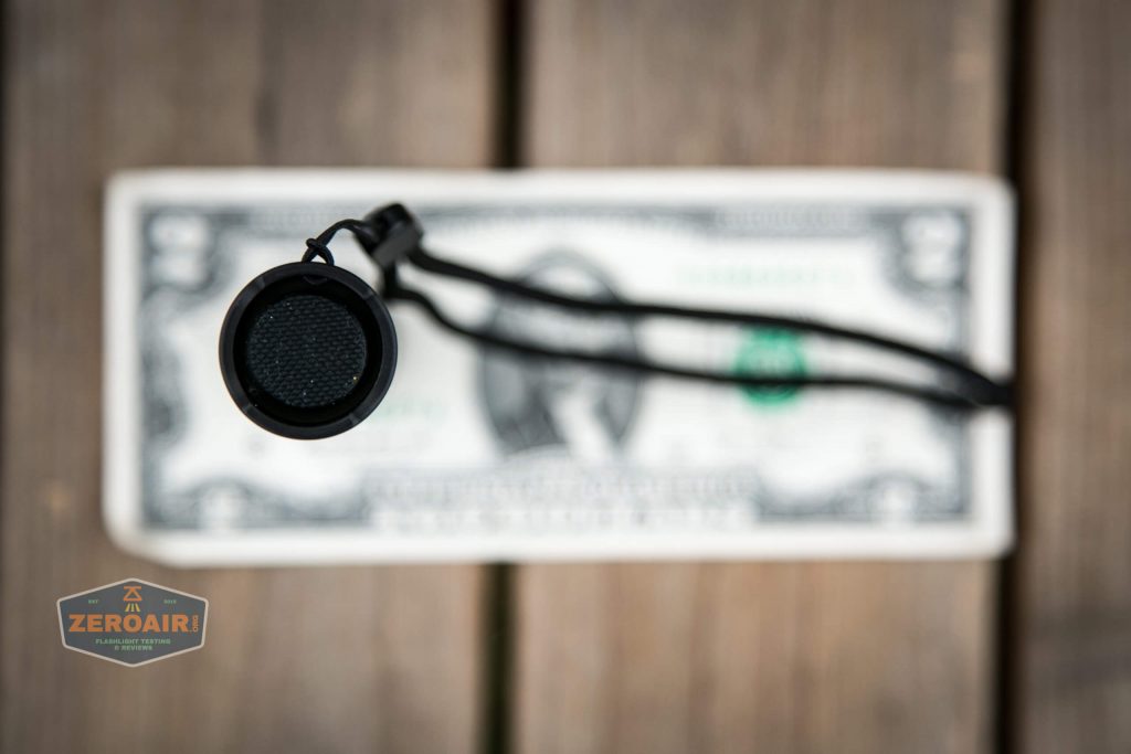 convoy s2+ uv flashlight on two dollar bill