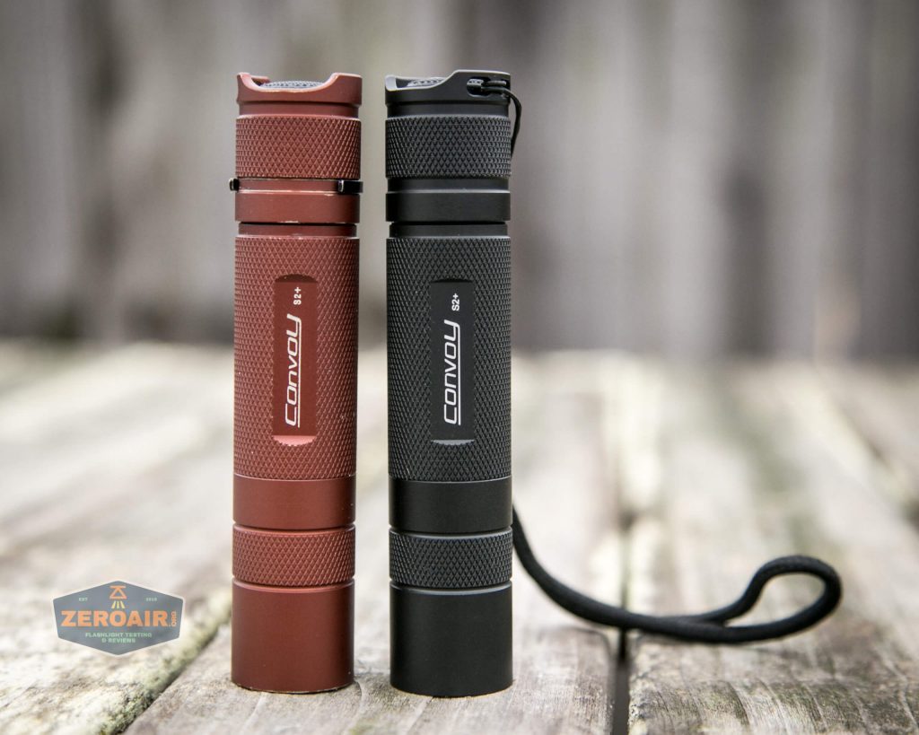 convoy s2+ uv flashlight beside convoy s2+