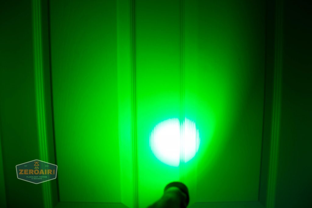olight freyr rgb flashlight door beamshots green