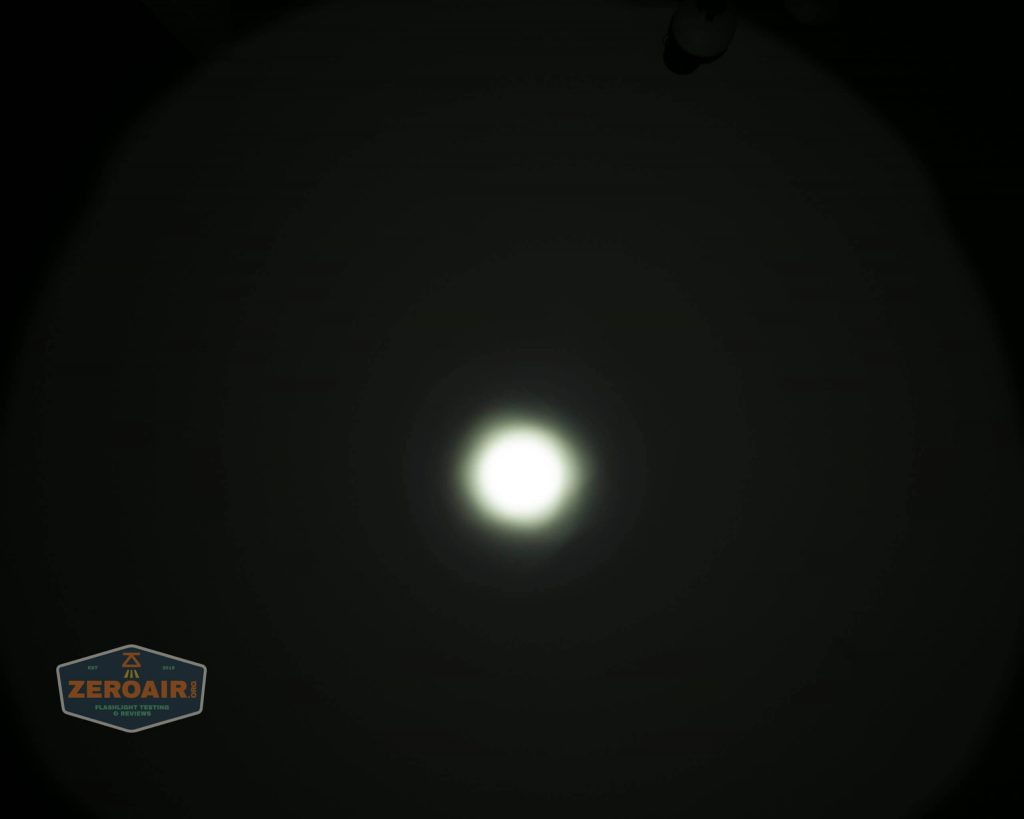 olight warrior x turbo desert tan flashlight beamshot ceiling low