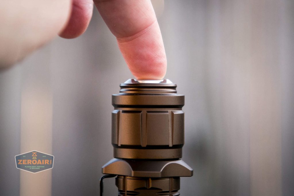 olight warrior x turbo desert tan flashlight switch actuation