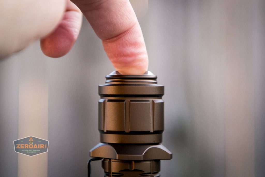 olight warrior x turbo desert tan flashlight switch actuation