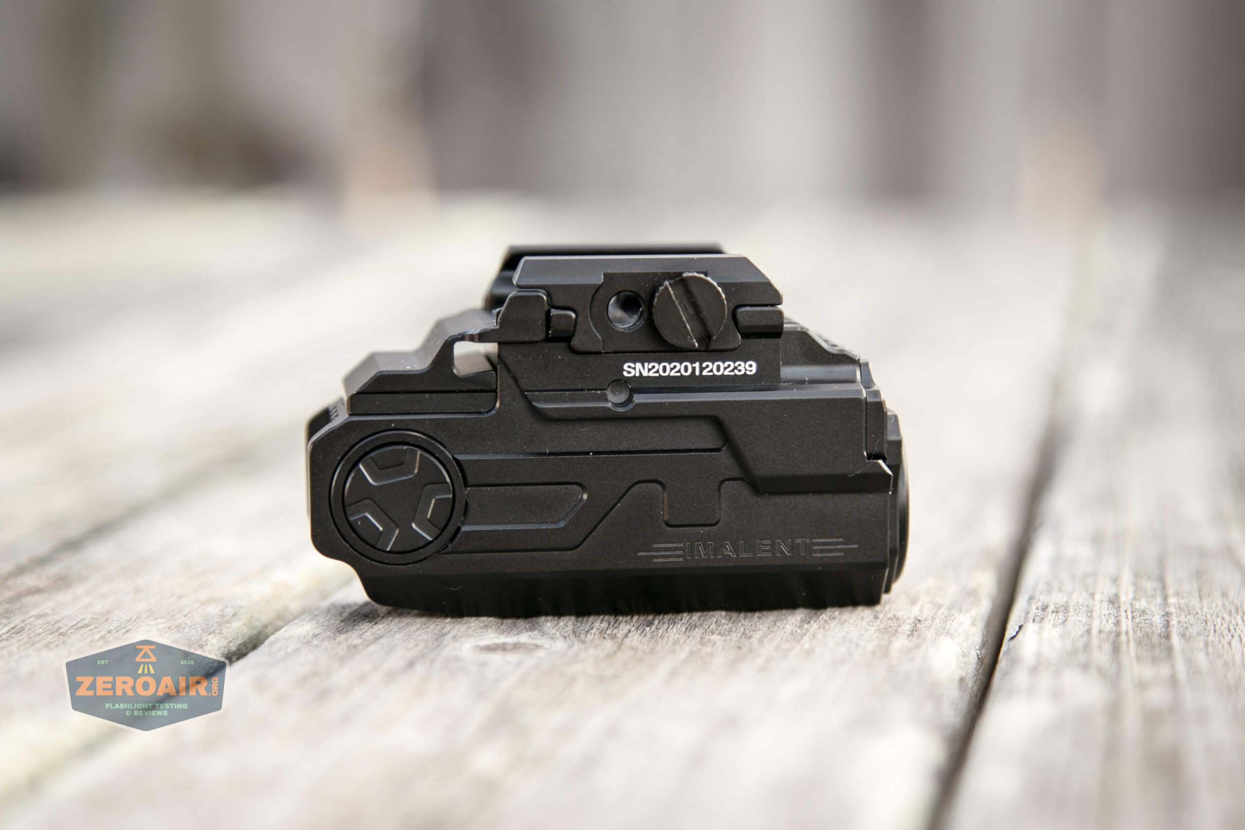 imalent ut10 tactical weapon flashlight side with serial