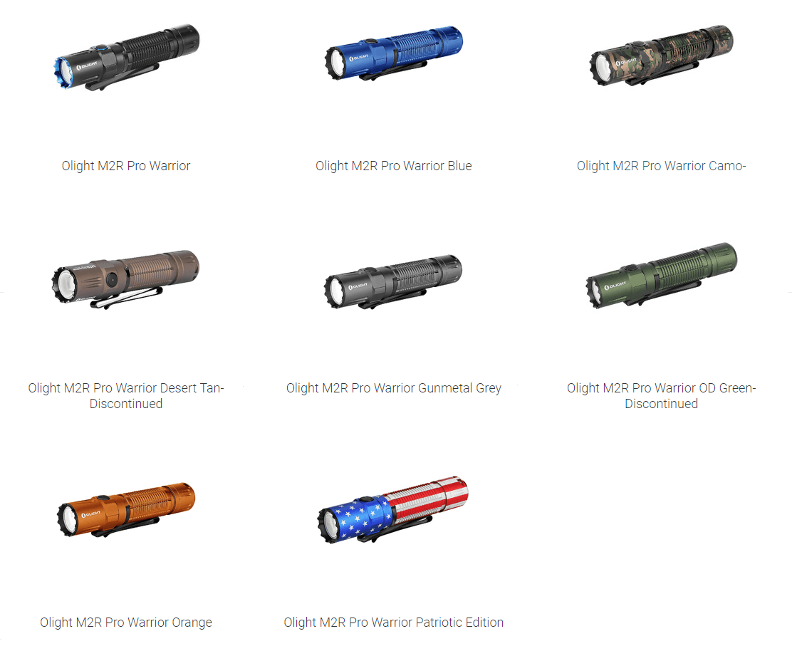 Olight M2R Pro Warrior Orange versions