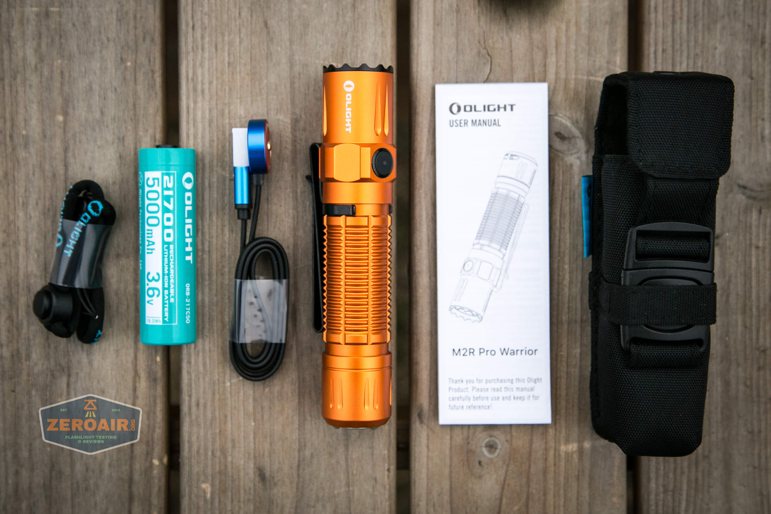 Olight M2R Pro Warrior Orange (LE) Flashlight Review - ZeroAir Reviews