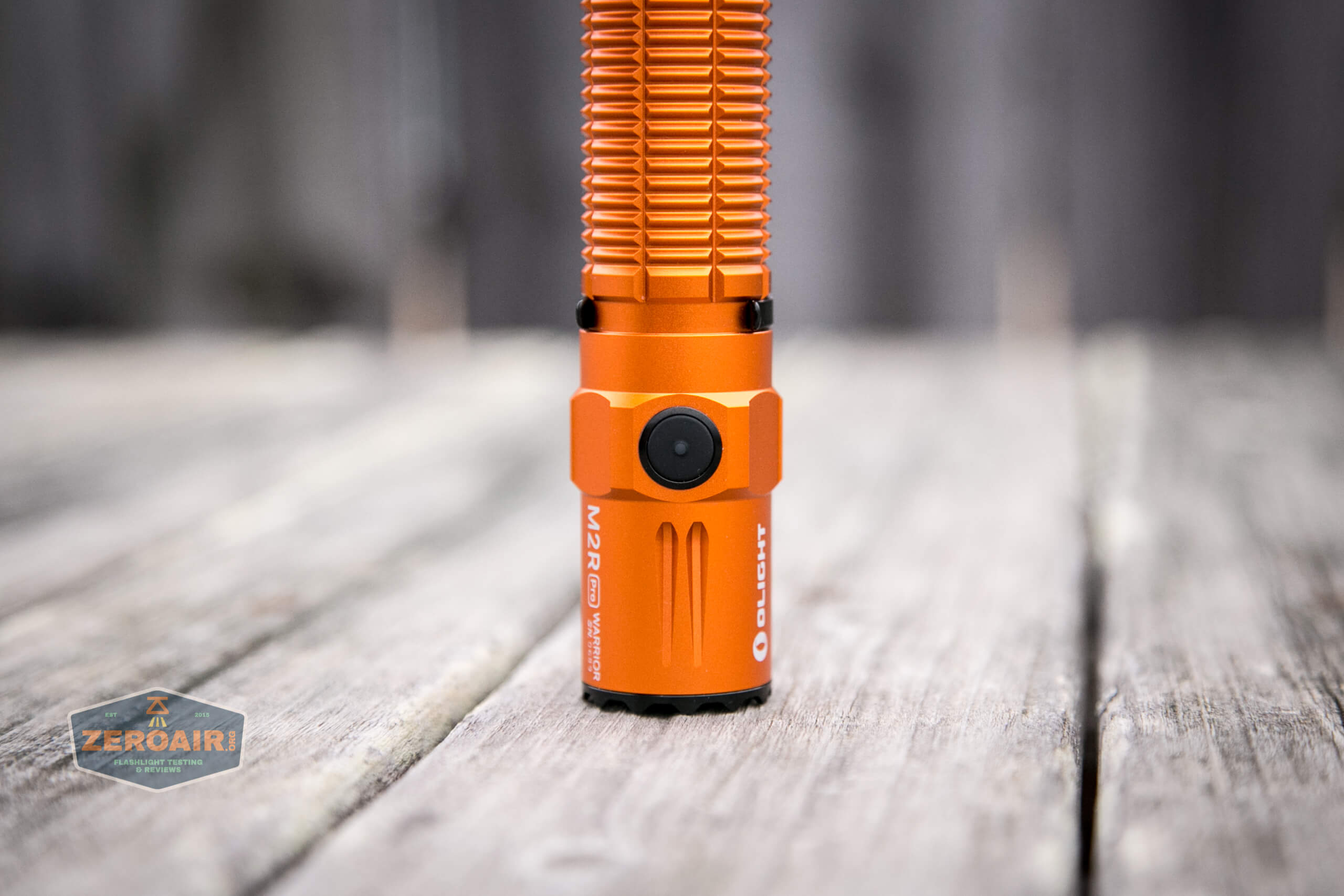 Olight M2R Pro Warrior Orange headstanding