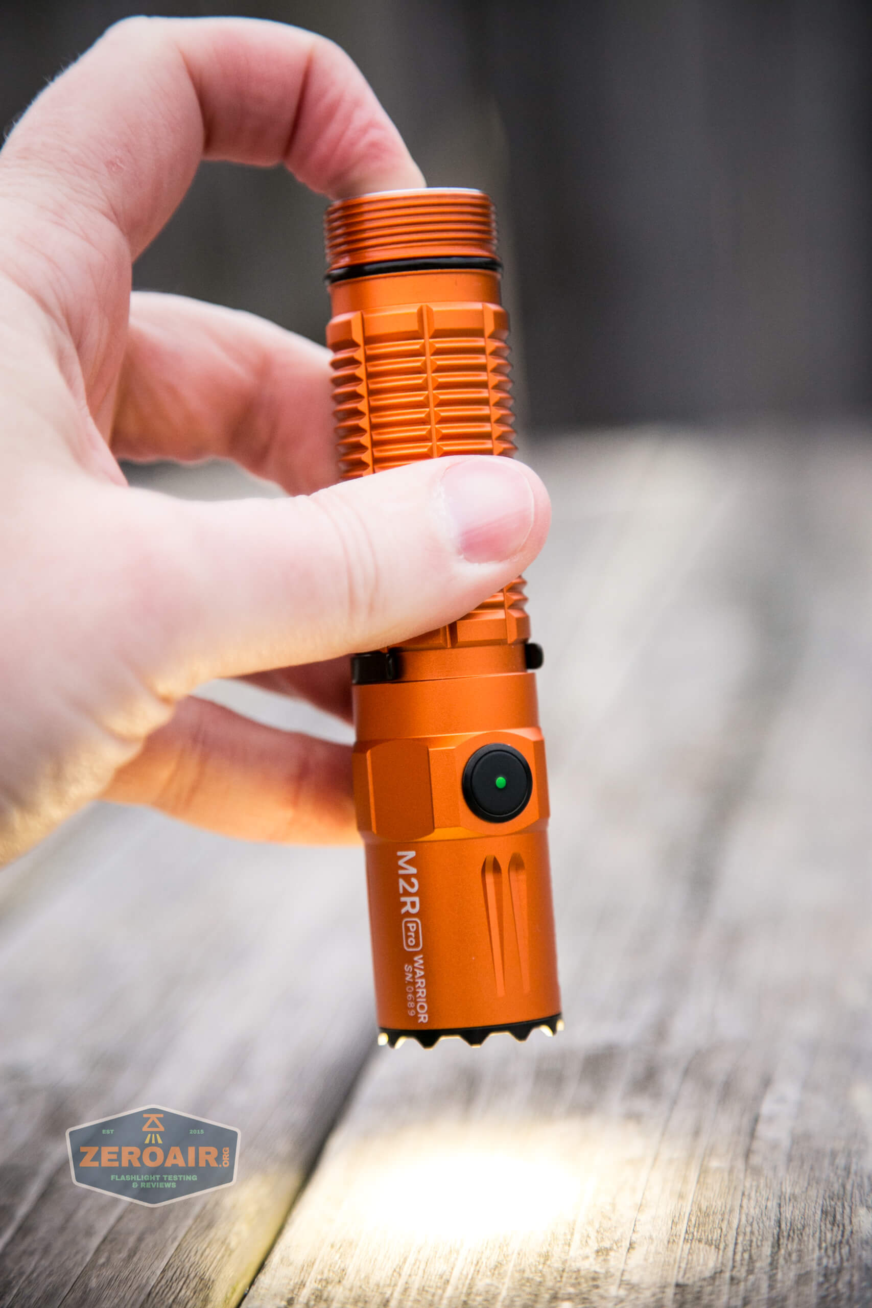 Olight M2R Pro Warrior Orange works without tailcap
