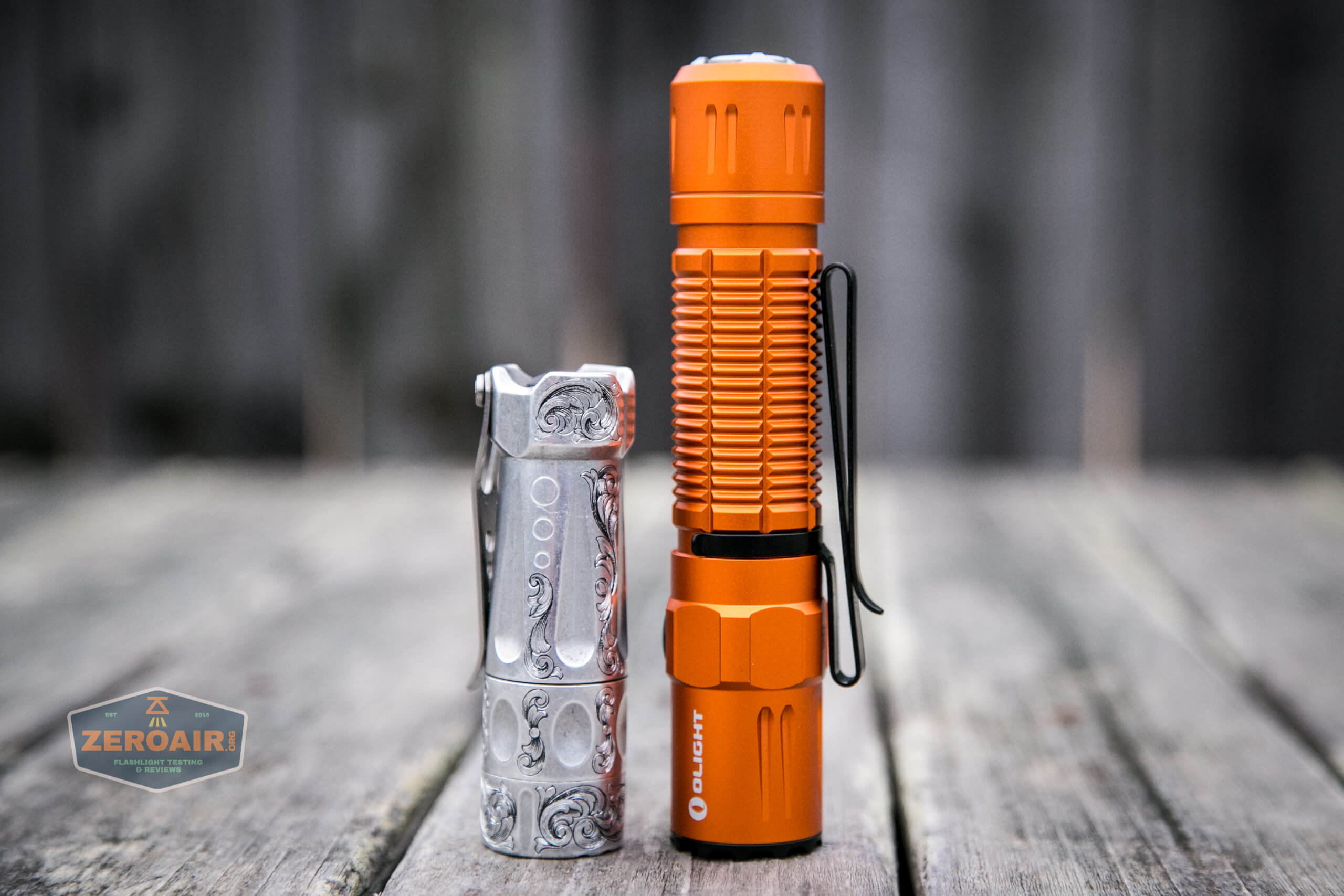 OLIGHT(オーライト)　M2Rpro Olight M2R Pro Warrior Orange (LE) Flashlight Review - ZeroAir Reviews