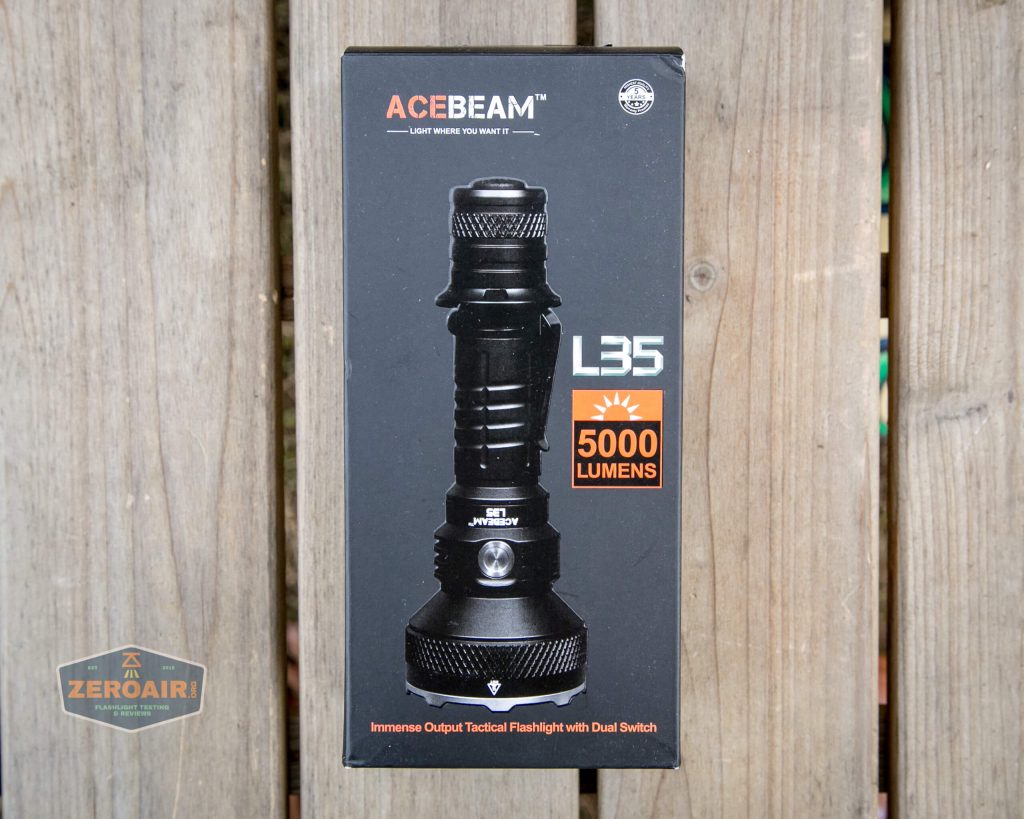 Acebeam L35 brightest tactical flashlight box