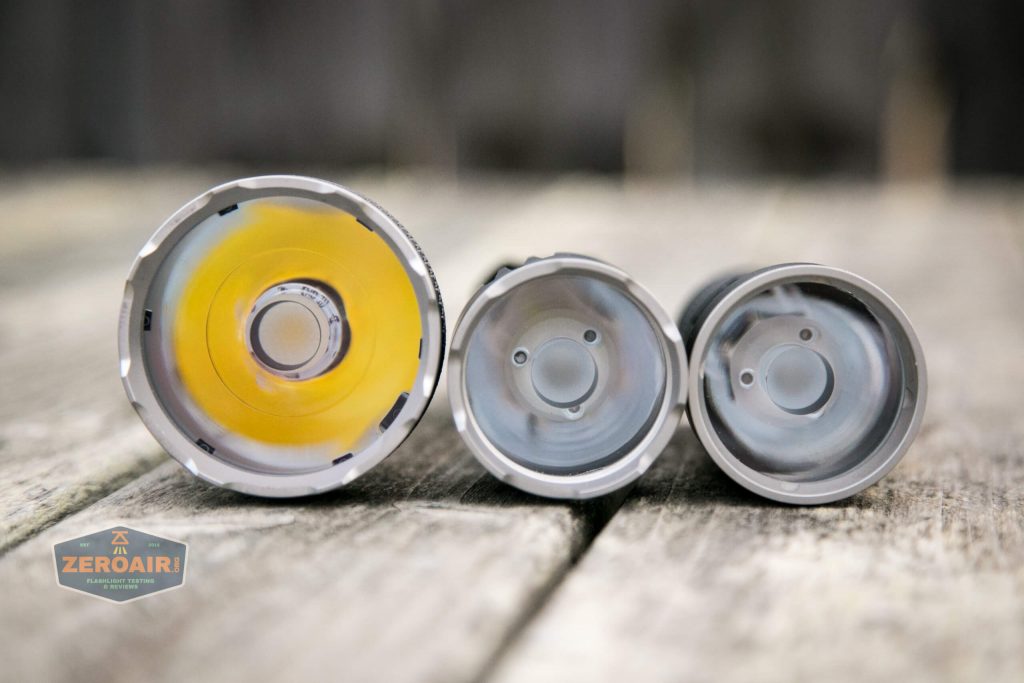 Acebeam L35 brightest tactical flashlight beside other acebeam flashlights