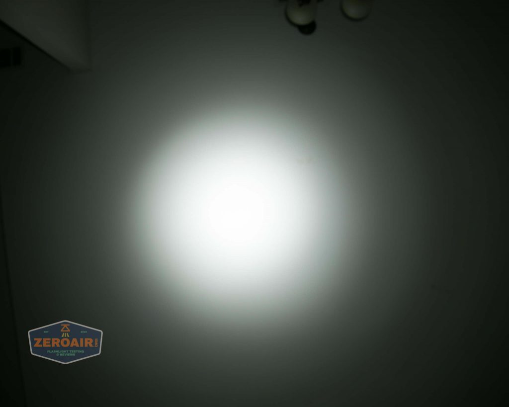 nitebeam x12uv flashlight beamshots ceiling low