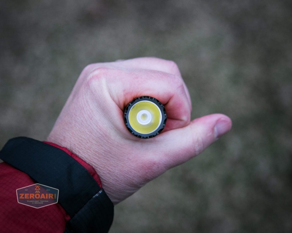 Olight M2R Pro Warrior Orange in hand