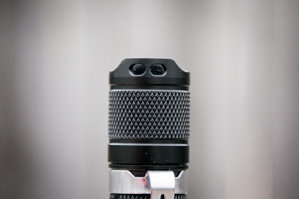 sofirn sp31uv ultraviolet 18650 flashlight tail cap lanyard holes