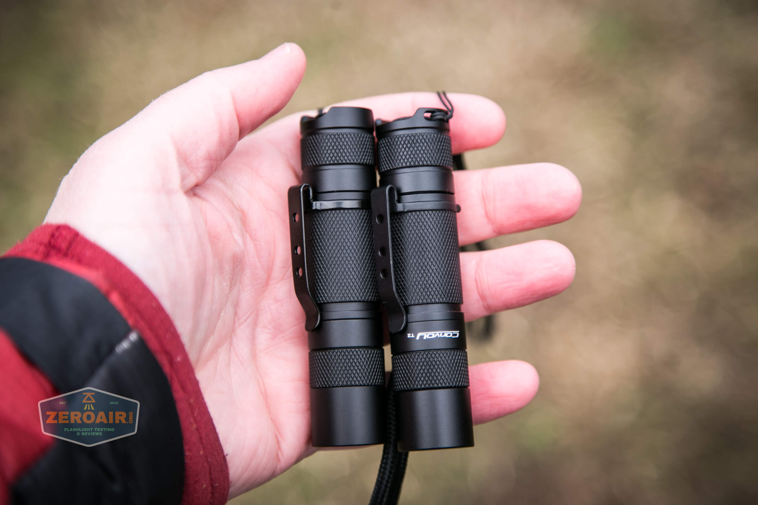 convoy t2 updated 14500/AA flashlight beside convoy t2 original