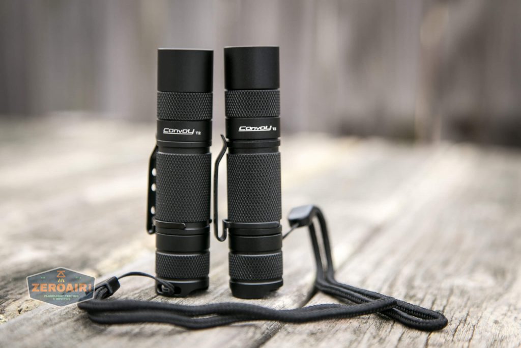 convoy t2 updated 14500/AA flashlight beside convoy t2 original
