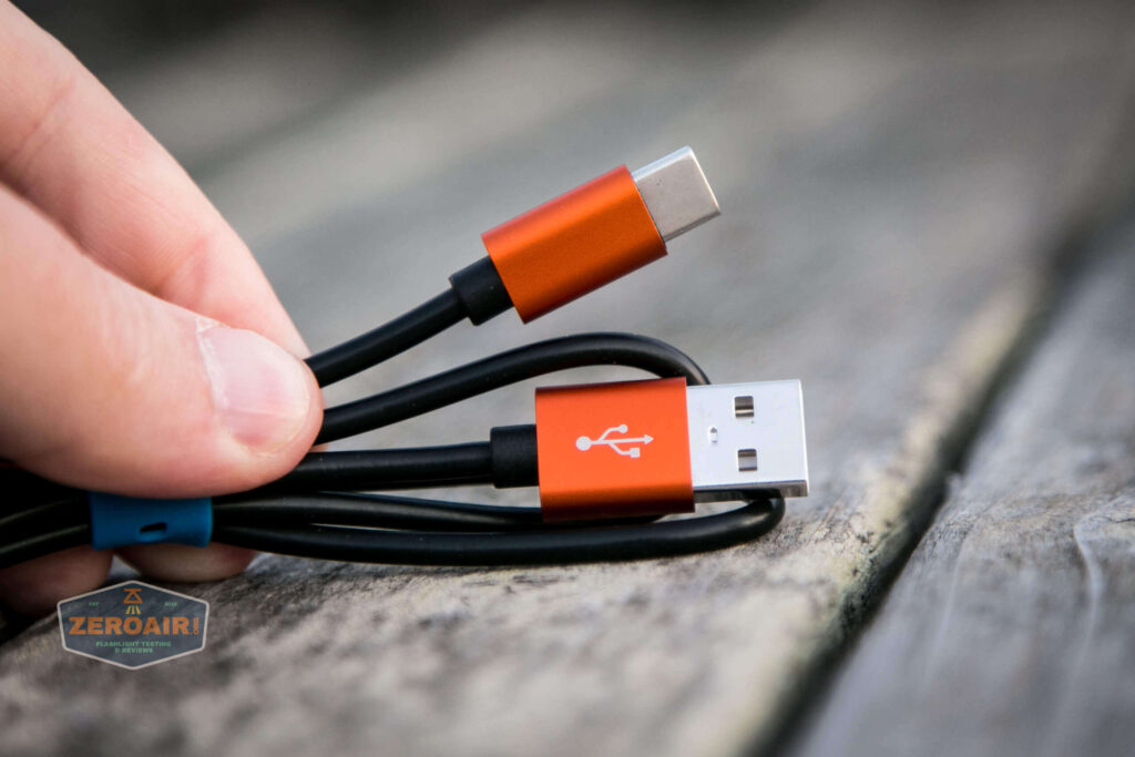 charge cable orange accents