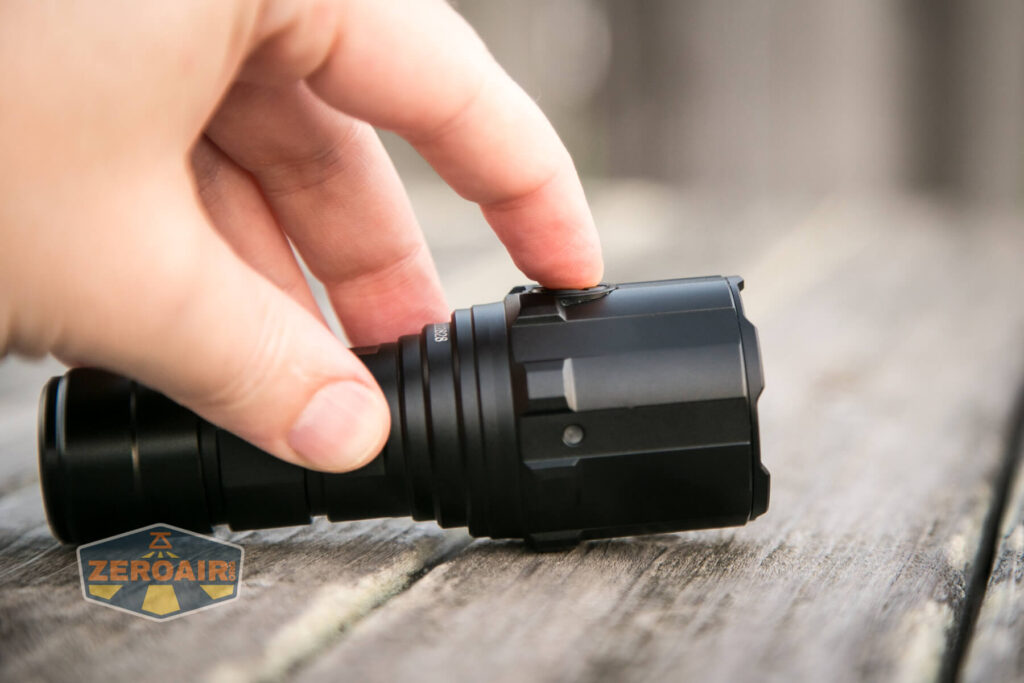 Imalent R30C flashlight e-switch actuation