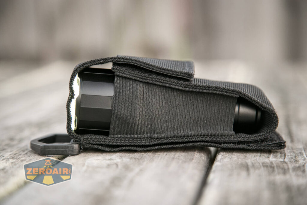 on inside nylon pouch