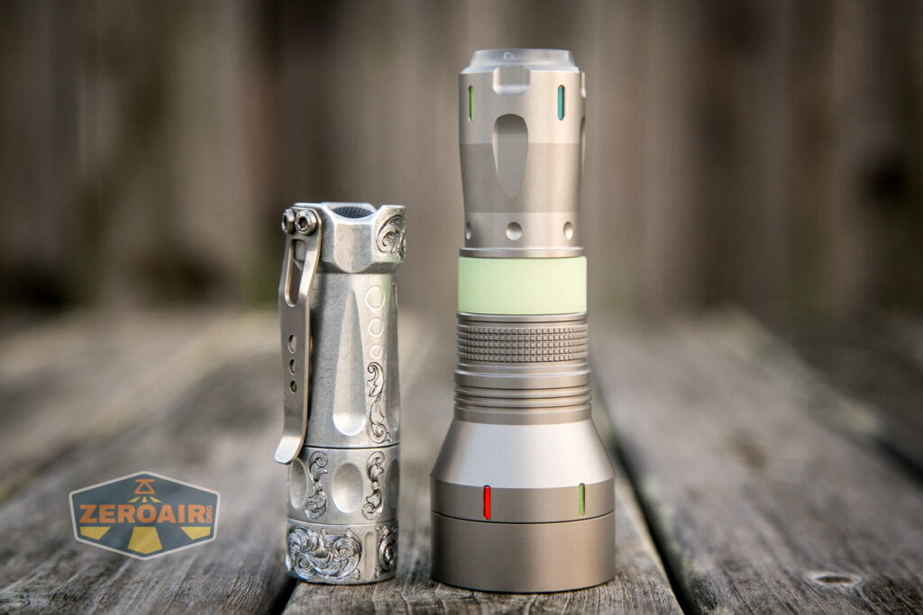 Lumintop LEP 18350 beside torchlab boss 35