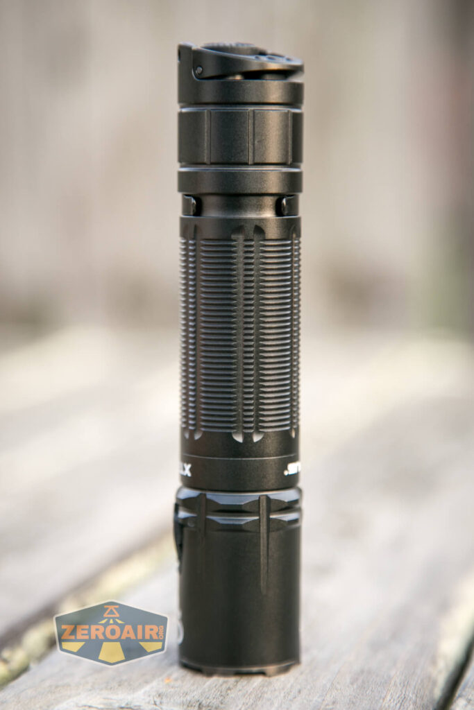 Klarus XT2CR Pro feature photo headstanding