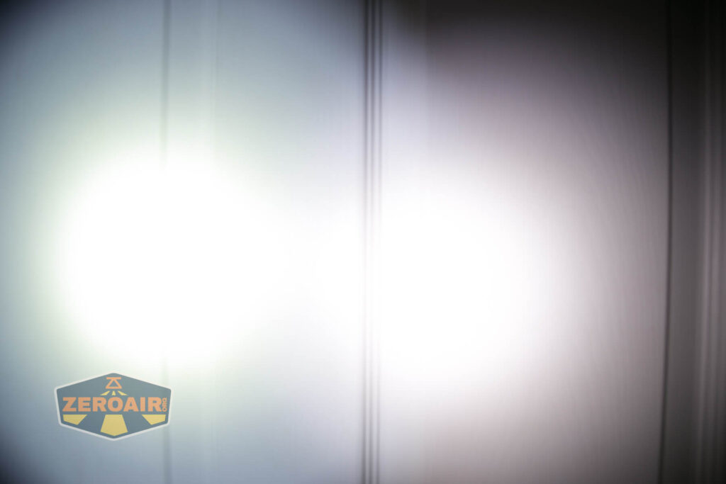 beam photos on door compared to nichia 219b