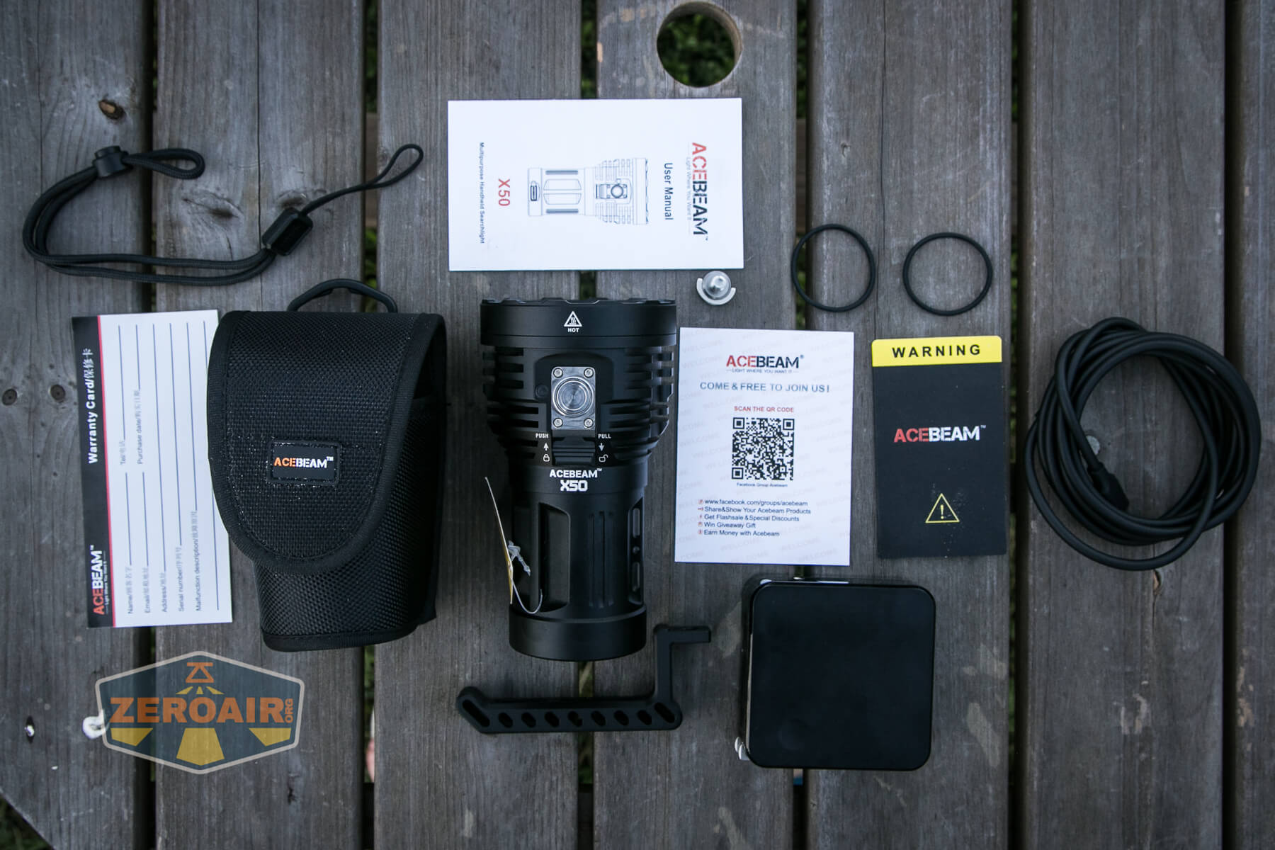 Acebeam X50 Searchlight what's included