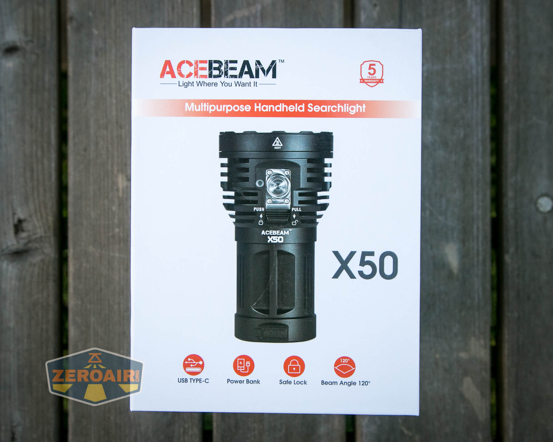 Acebeam X50 Searchlight box