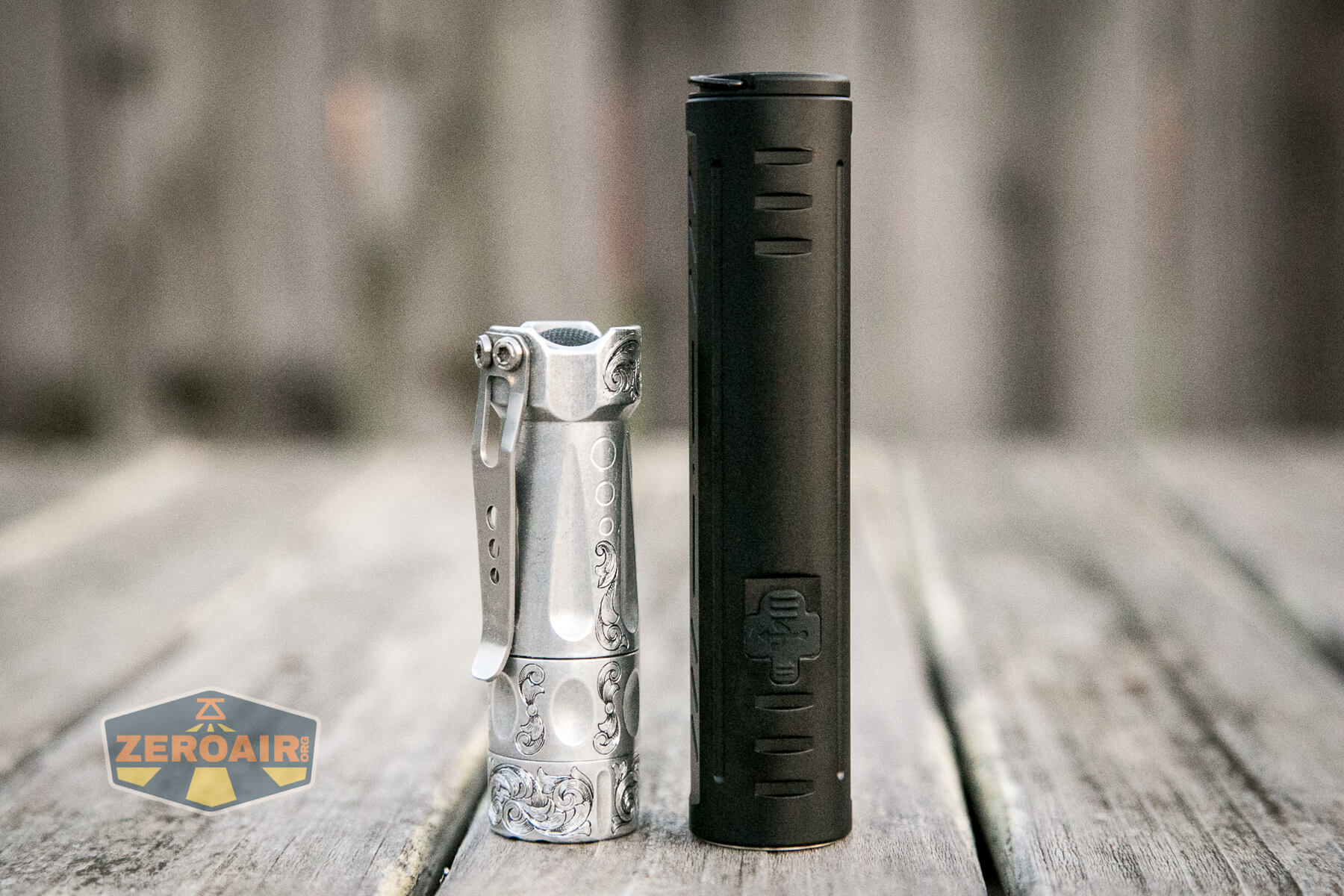 Lumintop E21C Flashlight beside torchlab boss 35
