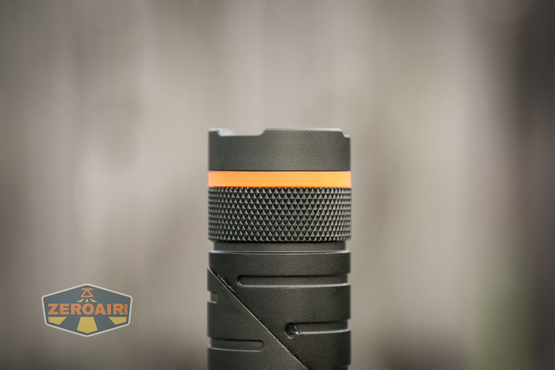 orange stripe and knurling